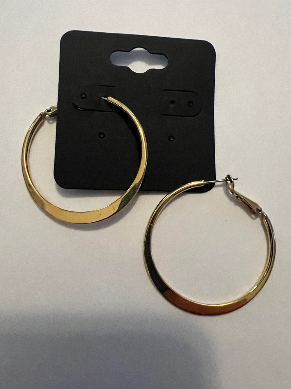 Vintage Lia Sophia Shiny Gold Hoop Earrings